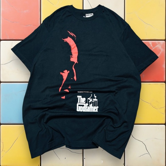 The Godfather Mobster Movie Shirt Y2K Men XL Black‎ Don Corleone Gangster Tee - Picture 1 of 9